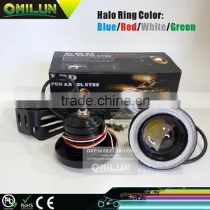 High Quality Universal 3inch 64mm 30W LED Fog Angel Eyes Light With Optical Glass Lens for Most of Cars thumbnail-2