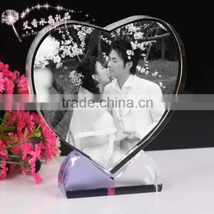 Heart Shape Crystal Photo Frame For Wedding Favors thumbnail-1