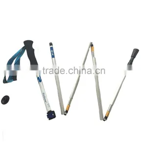 5 Sections Alumium7075 Telescopic Adjustable Trekking Pole Nordic Folding Walking Stick Hiking Pole thumbnail-2