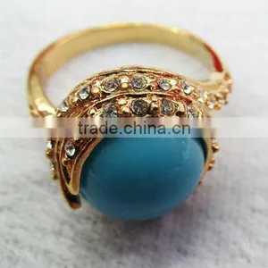 Fashion Golden Rings With Rhinestone Decor,Gift for Mother,Fashion Accessories thumbnail-1
