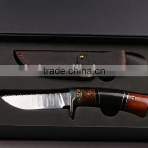 OEM Damascus Blade Handmade Small Hunting Knife thumbnail-5