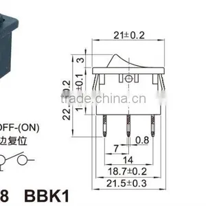 With Waterproof Cover Mini Round Rocker Switches,electronic Power Rocker Switch thumbnail-2