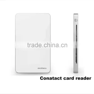 Portable Mini Smart Card Reader Wireless RFID ID Card Contact Touch Reader thumbnail-3