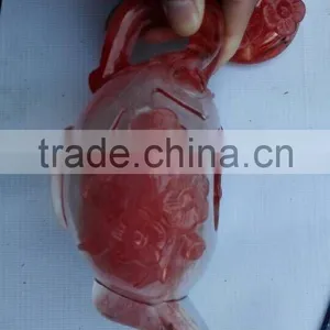 Decorative Handmade Smleting Stone Crystal Teapot Carving thumbnail-3