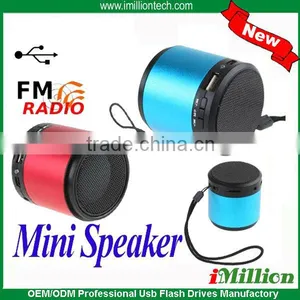 Mini Speaker MP3 Player Amplifier Micro SD TF Card USB Disk FM Radio PC Speaker Blue/Red Choice thumbnail-1