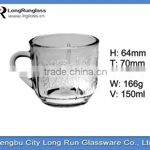 LongRun 150ml Classic Design Popular Eco-friendly Welcomed Shot Tea Water Drinking Glass Cup Drinking Coffee Glass Mug thumbnail-1