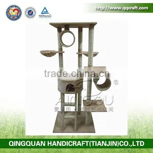 Bsci Factory Wholesale Hot Cat Tree House Sisal Cat Tower thumbnail-1