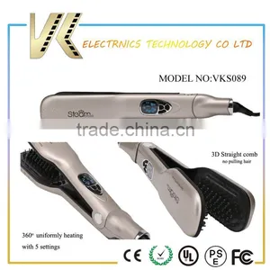 2016 Steam Vapor Hair Straightening Brush thumbnail-2