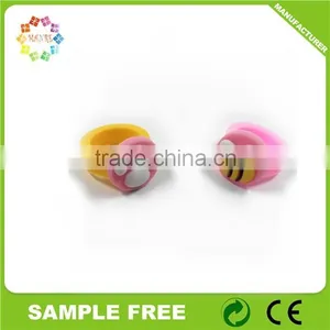 Wholesale Personalized Cartoon Kids Rings Silicon Rubber Pvc Souvenir Finger Ring thumbnail-4