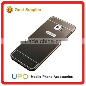 [UPO] Luxury 24K Gold Metal Aluminum Bumper Ultra-thin Back Mirror Back Cover Case for Samsung Galaxy s6 Edge Mirror Case thumbnail-5