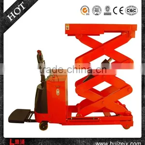 Electric Mobile Scissor Lift Pallet Truck thumbnail-1