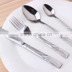Embossed Stainless Steel Cutlery Set(KX-S150) thumbnail-5