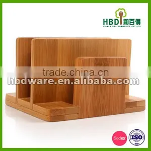 BSCI Factory High Quality Bamboo Wood Kitchen Napkin Holder Wholesale thumbnail-2