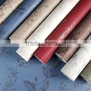 Floral Sky Blue Color Home Decor Wallpaper thumbnail-2