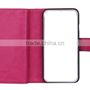 Universal Flip Separable PU/Genuine Leather Wallet Mobile Phone Case thumbnail-6