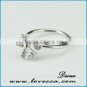 Zircon Crystal Love Heart Ring 5.5/6/7/8/9 Size thumbnail-3