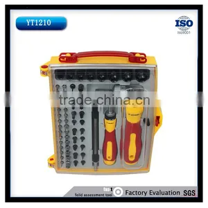 63pcs 2 Way Ratchet Handle 1/4'' Socket Bit Hand Tool Kit thumbnail-1