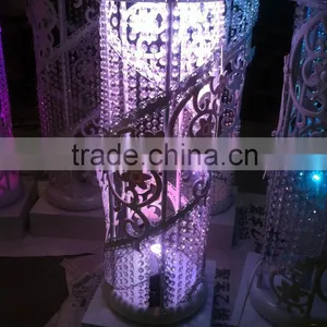 CP Decorative Polyurethane Roman Column Pillars With Colorful Light for Wedding Stage thumbnail-4