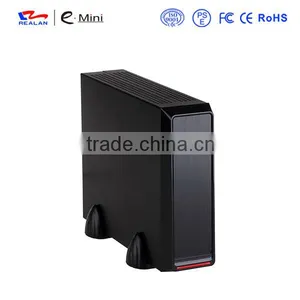Realan Emini 2019 Vertical Small PC Case With 2.5"HDD USB Audio Ports, Horizontal Mini PC Box thumbnail-4