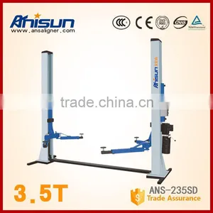 3.5 Ton Two Pole Car Lift Manual Lock With CE Approval thumbnail-1