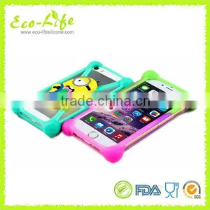 Newest Shockproof Elastic Soft Silicone Universal Phone Case With 3D Cartoon Stand thumbnail-2