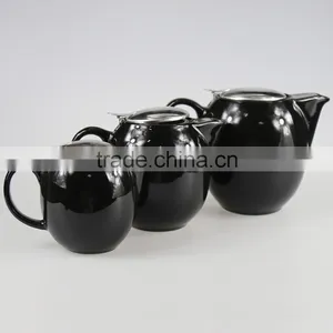 Ceramic Coffee And Tea Pots With Logo Decal Artwork Design Customized thumbnail-3
