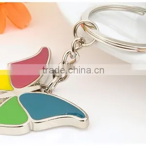 XL-WH51102 New Arrival Key Chain Alloy Butterfly Colored Oil Dropping Alloy Key Chain thumbnail-5