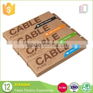 Custom Logo Printed Recyclable Kraft Paper Usb Cable Paper Package Boxes thumbnail-3