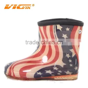 New Fashion Transparent Boots Cheap Kids Clear Pvc Rain Boots thumbnail-1
