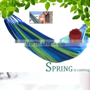 Double Canvas Hammocks Portablecot Bed With Stand For Family/stainless Steel Hammock Stand thumbnail-2