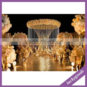 Huge Gold Metal Flowerpot Stands Wedding Stage Decoration Metal Stand thumbnail-1