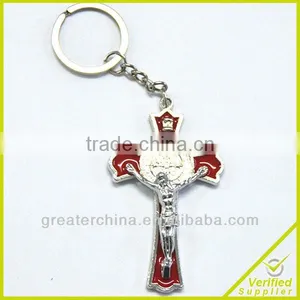Religious Zinc Alloy Metal Cross Keychain thumbnail-1