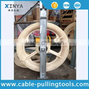 2T Single Wheel Conductor Pulley Nylon Stringing Pulley Block 660mm Diameter thumbnail-1