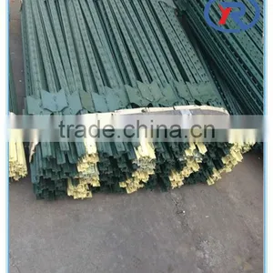 China High Quality Green and Red Painted Studded Steel T Post thumbnail-1
