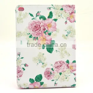 Elegant Leather Case For IPad 6 Air 2 ,Flower Printing Case For Tablet IPad 6 thumbnail-1