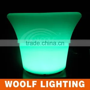 Indoor and Outdoor IP65 Waterproof Level Color Changing Plastic Led Flower Pots Light up Pots Lighting Pot thumbnail-2