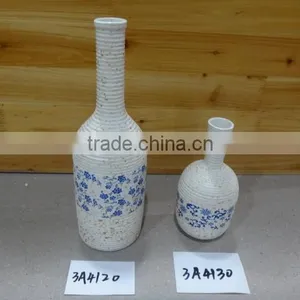 Beer Bottle Ceramic Vase for Flower thumbnail-1