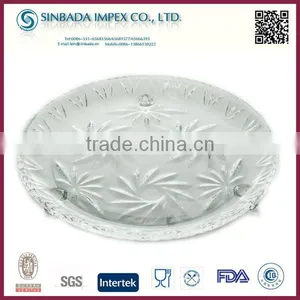 New Style Elegant Round Flat Crystal Plate Glass thumbnail-1