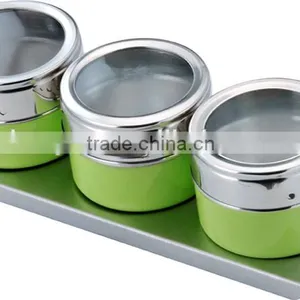 Jiangmen Manufacture Stainless Steel Kitchen Accessory Spice Jar Set thumbnail-2