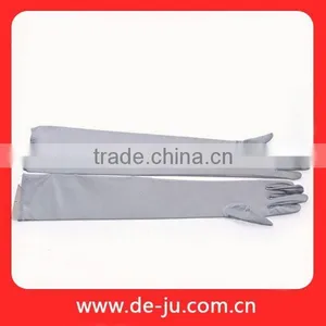 Grey Long Satin Gloves Wedding Bridal Accessories thumbnail-1