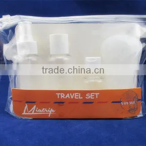 4pcs Portable Plastic Transparent Travel Bottle Toiletries Kit Cosmetics Travel Bottle Set thumbnail-1