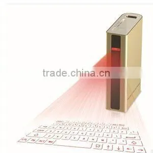 2015 Latest Four In One Laser Virtual Keyboard Bluetooth Wireless Keyboard With Speaker & Power Bank & Voice Guide Function thumbnail-2