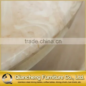 Hot Sale Marble Top Stainless Steel Base Round Dining Table thumbnail-6
