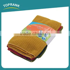 Toprank High Water Absorbent Cheap Wholesale Microfiber Cleaning Car Cloth Towel Kitchen Cleaning Microfiber Towel thumbnail-1