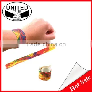 Full Color Printing Slap Bracelet Custom Design Snap Wrap thumbnail-3