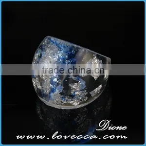 Fairy Rings Ocean Resin Ring, Nature Resin Jewelry Floral Nature Ring thumbnail-4