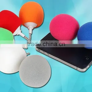 2016 Hot Selling Portable Sponge USB Mini Ball Speaker With 3.5mm Jack Audio Cable for All Mobile Phone, Laptop Etc thumbnail-6