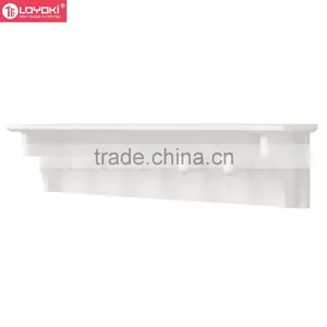 Wooden Wall Shelf With Coat Hooks for Indoor Room Wall Decoration Wall Floating Shelf With Wooden Clothes Pegs thumbnail-5