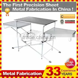 Outdoor Food Prep Area Portable Cooking Kitchen Grill Table Folding Camping Rack thumbnail-2