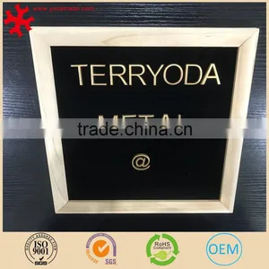 Changeable Letter Menu Board With Oak Frame, Black Felt, 10X10 Inches thumbnail-2